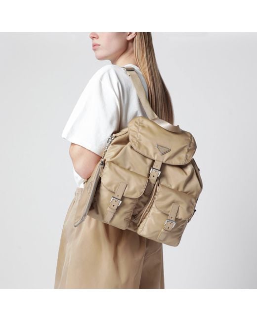 Prada Natural Medium Re-Nylon Backpack