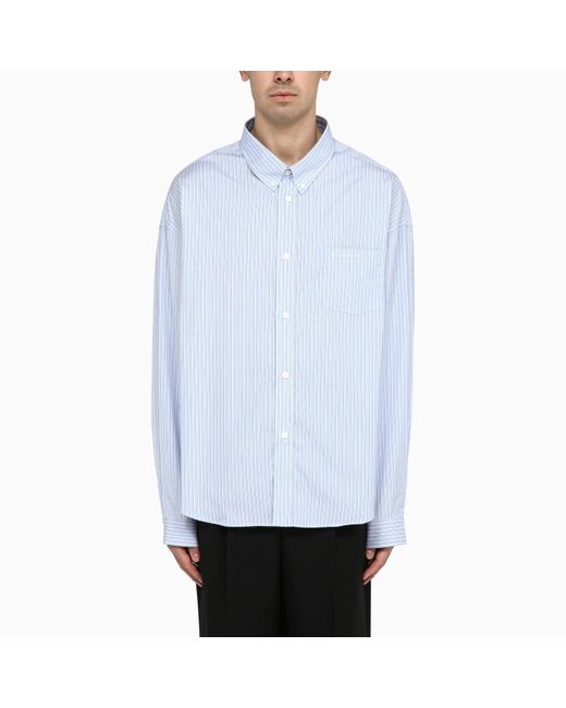 Givenchy Blue Striped Cotton Button-down Shirt for men