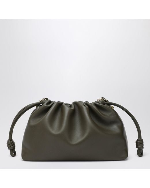 Loewe Green Medium Flamenco Purse Bag Dark Khaki