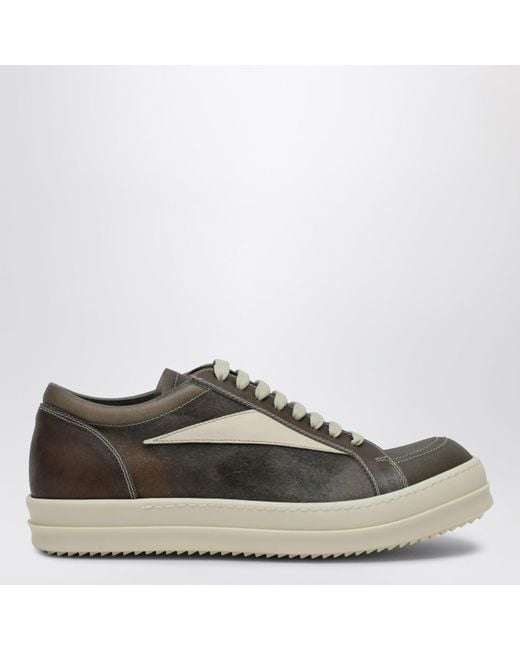 Rick Owens Brown Vintage Sneakers Dust /milk White for men