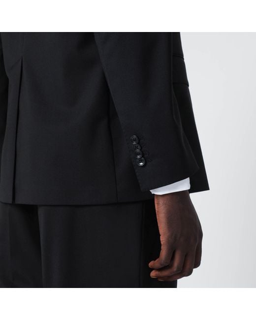 Tagliatore Black Doublebreasted Suit for men