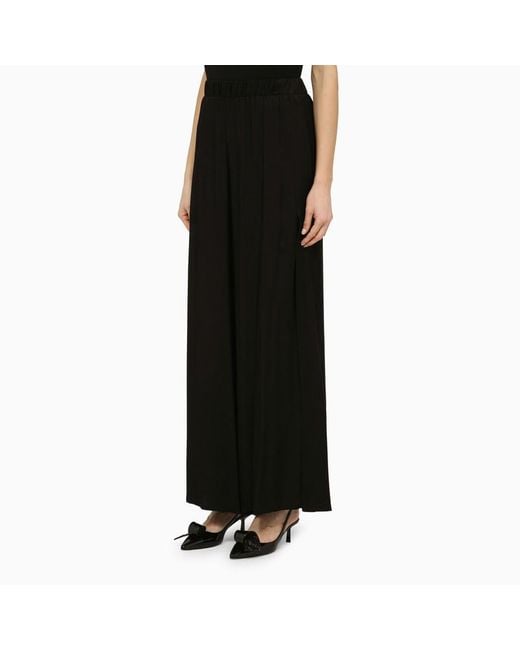 FEDERICA TOSI Black Viscose Palazzo Trousers