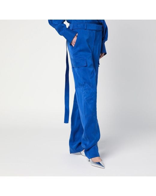 Ferragamo Blue Electric Cargo Trousers