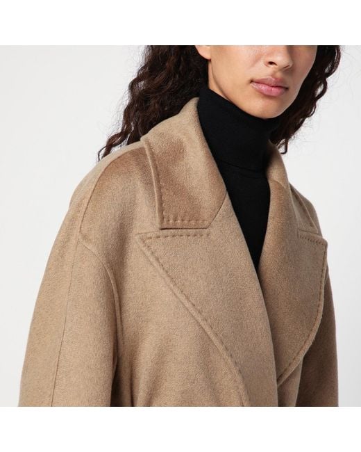 Max Mara Natural Deconstructed Cashmere Coat
