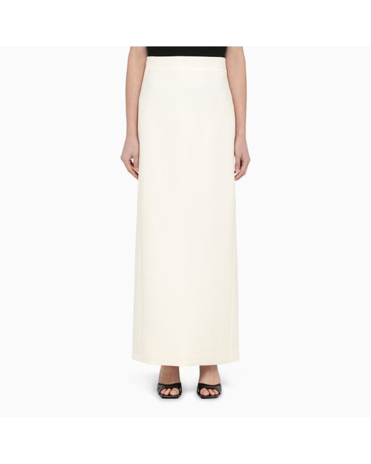 Wardrobe NYC Natural Long Skirt With Slit