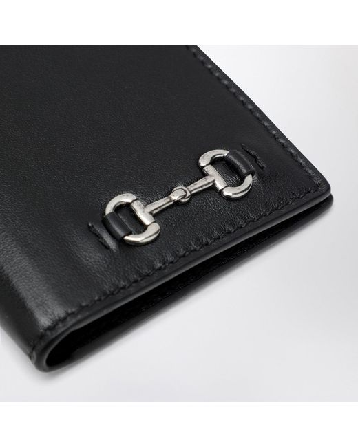 Gucci Black Long Cardholder With Horsebit for men