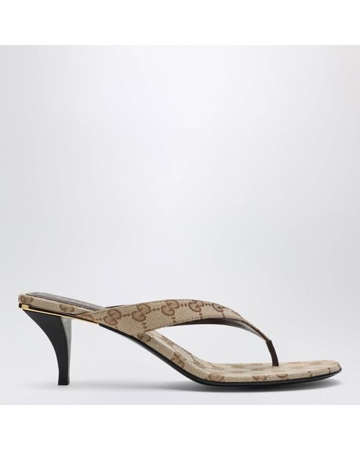 Gucci Metallic Vittoria Flip-Flops