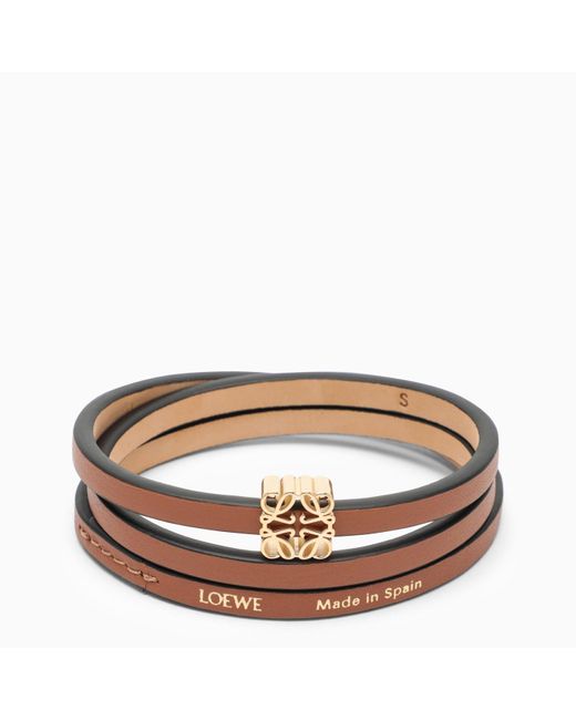 Loewe Brown Calfskin Twist Bracelet