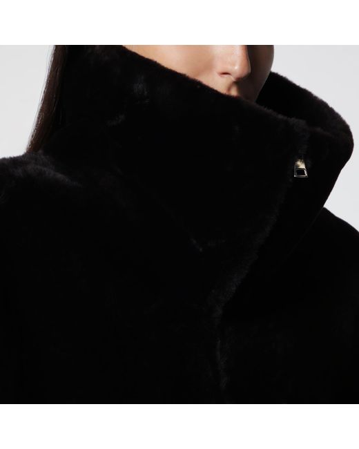 Blancha Black Chocolate Zip-Up Shearling Jacket