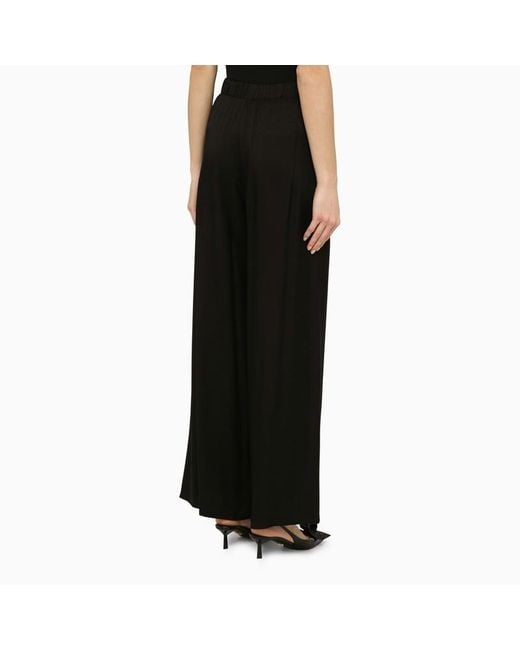 FEDERICA TOSI Black Viscose Palazzo Trousers
