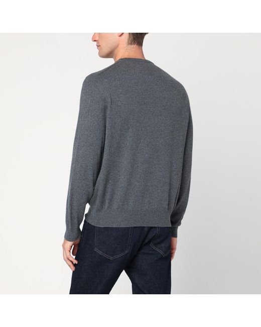 Loro Piana Gray Mélange Cashmere Sweater for men