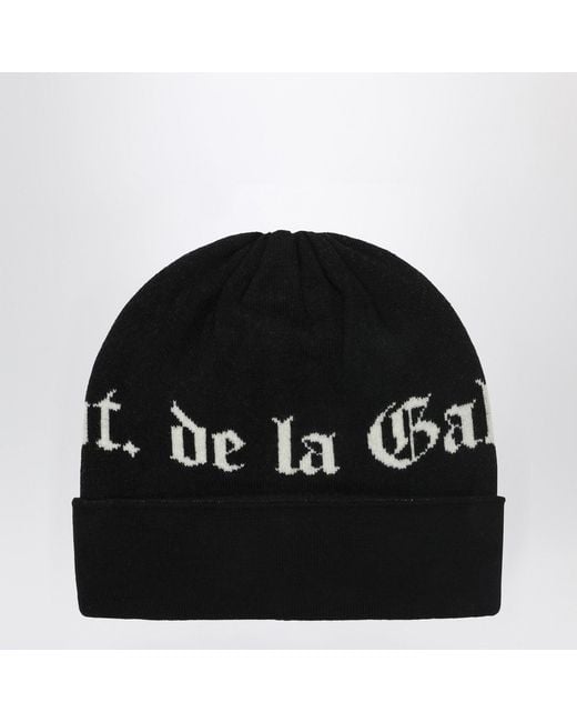 GALLERY DEPT. Black Wool Beanie With Logo Intarsia for men