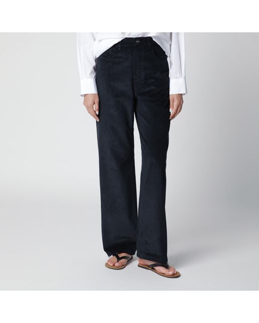 Rohe Blue Midnight Corduroy Trousers