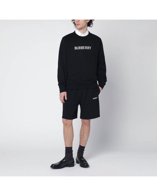 Burberry Black Logo Shorts for men
