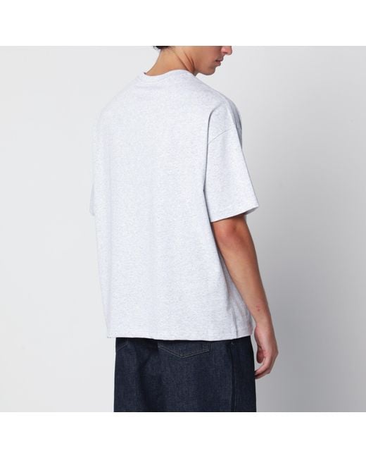 A.P.C. White Bruno Chiné Cotton T-Shirt for men