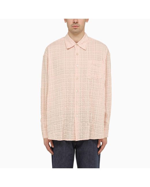 Our Legacy Natural Cotton Blend Weave Borrowed Shirt for men