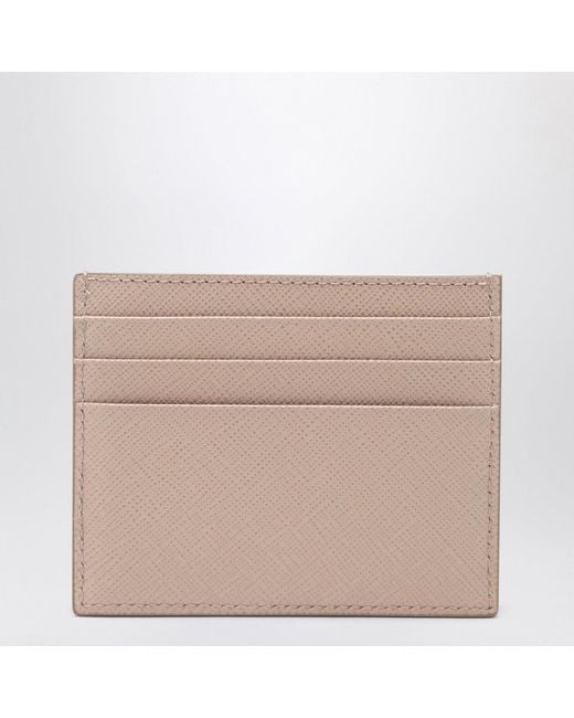 Prada Brown Powder- Saffiano Cardholder
