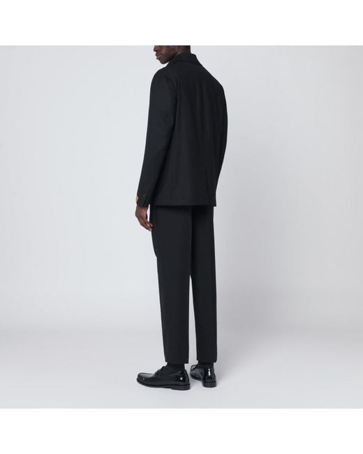 Santaniello Black Single Breasted Suit for men
