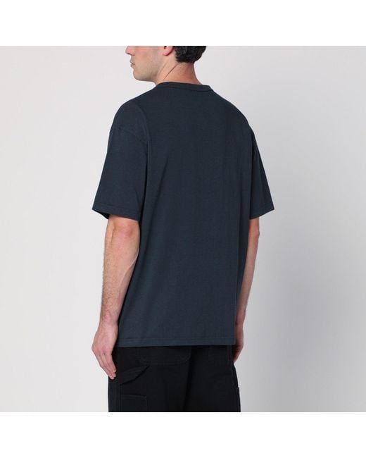 Champion Blue Cotton Crew-Neck T-Shirt for men