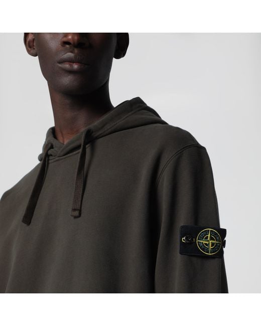 Stone Island Black Cotton Crewneck Sweatshirt for men