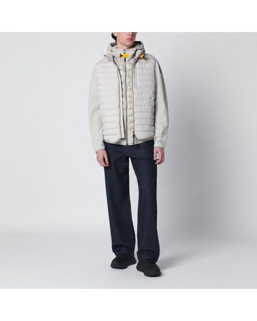 Parajumpers Gray Pelicancolored Quilted Vest for men