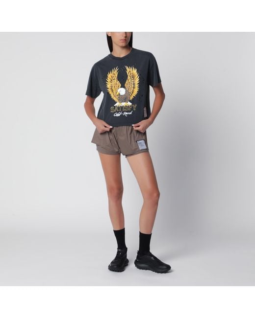 Satisfy Gray Mud Techsilk 3" Shorts