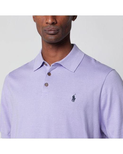 Polo Ralph Lauren Purple Lilac Cotton Polo Shirt for men