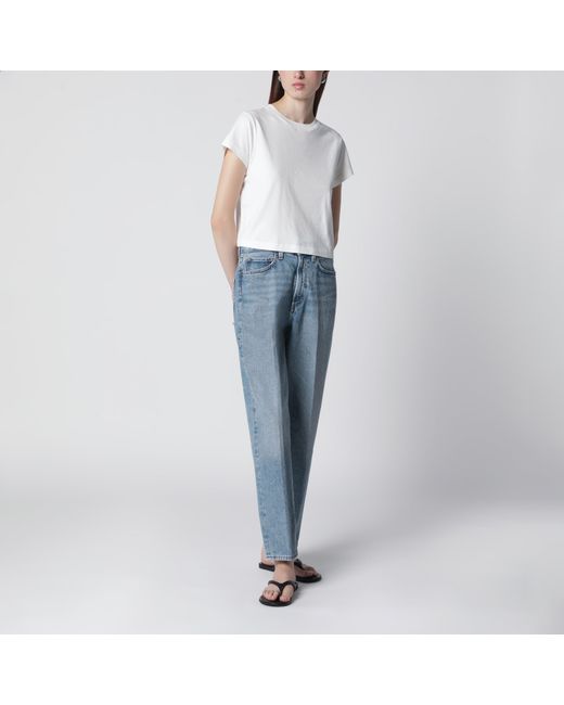 Agolde Blue 80's Pleated Jeans