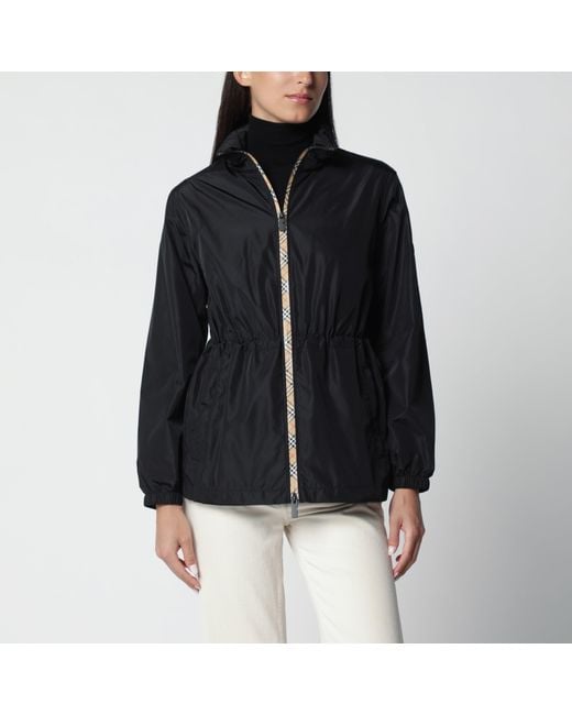 Burberry Black Nylon Zip-Up Jacket