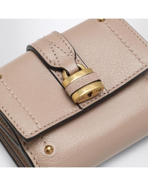 Chloé Natural Mini Paddington Trifold Leather Wallet