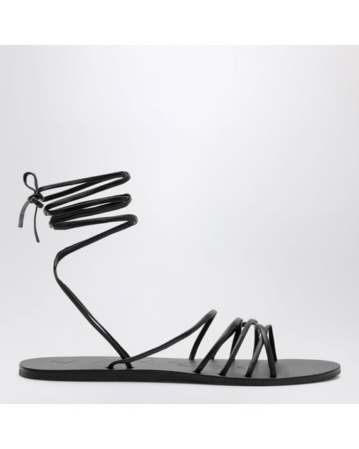 Manebí Black Crossover Leather Sandals