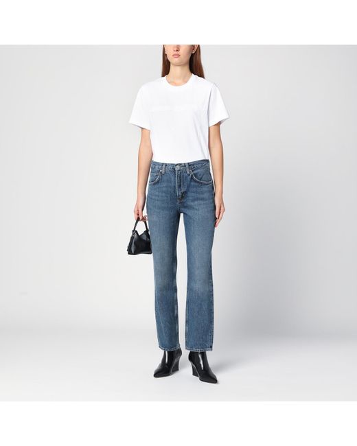 Agolde Blue Valen Jeans In Regenerated Denim