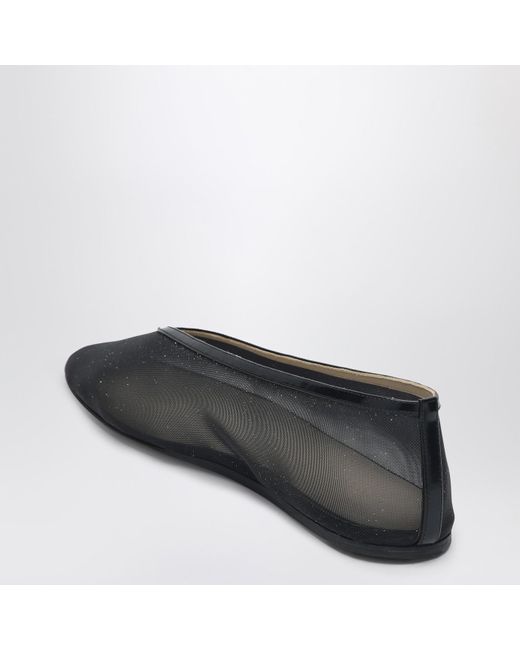 Le Monde Beryl Black Glitter Luna Slipper With Net