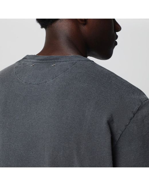 Golden Goose Deluxe Brand Gray Anthracite Vintage-Effect T-Shirt for men