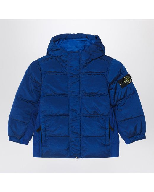 Stone Island Blue Electric Zip Jacket