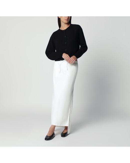 Loulou de Saison Black Cropped Cashmere Cardigan