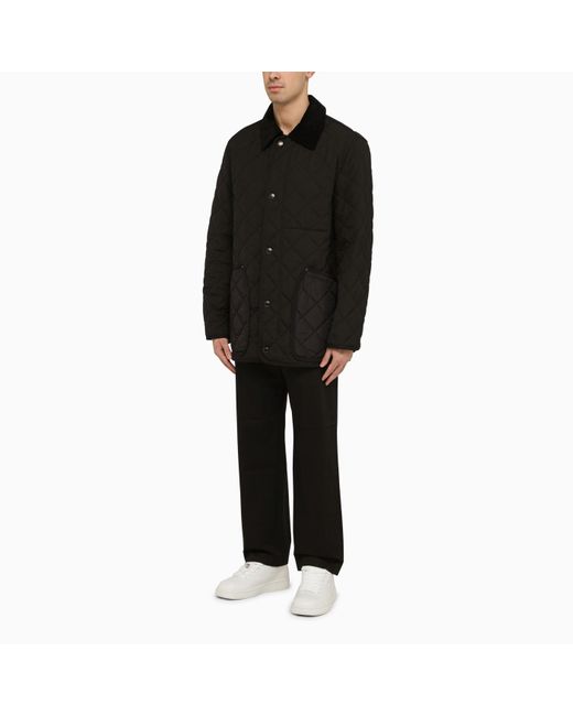 Burberry Black Country Jacket In Quilted Twill for men