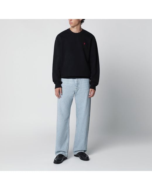 AMI Black Ami De Coeur Sweatshirt for men