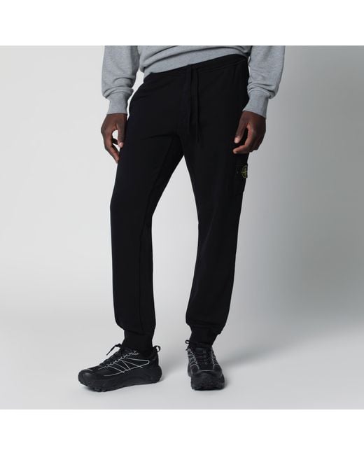Stone Island Black Cotton Jogging Trousers for men