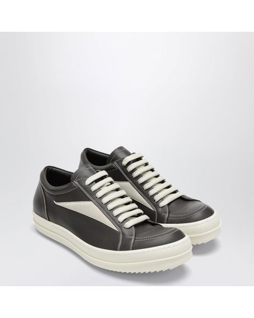 Rick Owens Gray Dust/Milk Vintage Sneakers for men
