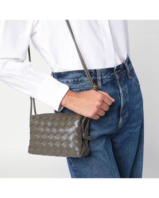 Bottega Veneta Gray Mini Loop Camera Cypress Colour