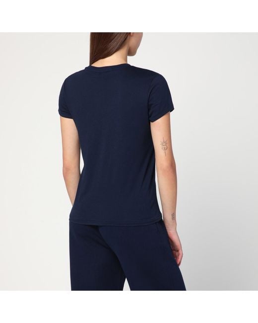 Polo Ralph Lauren Blue Cotton T-Shirt With Logo