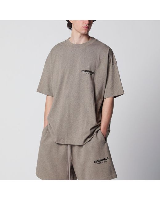 Fear Of God Gray Classic Cotton T-Shirt for men