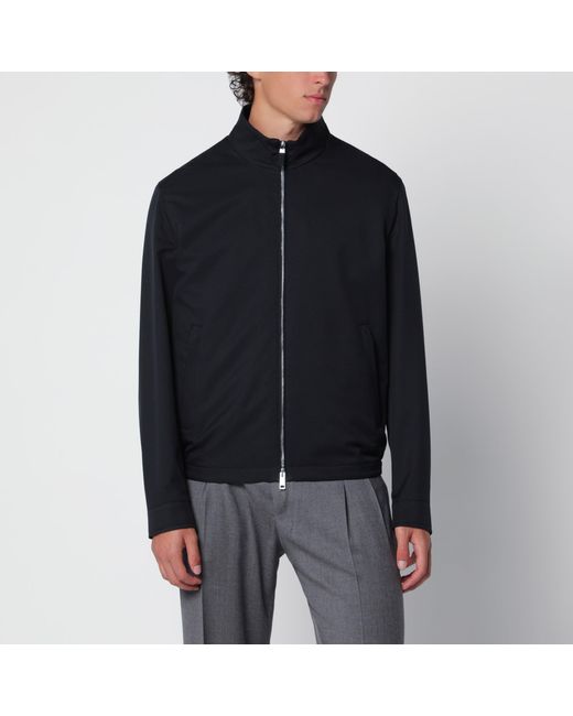 Zegna Black Zipup Jacket for men