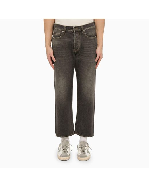 Golden Goose Deluxe Brand Gray Washed Cropped Jeans for men