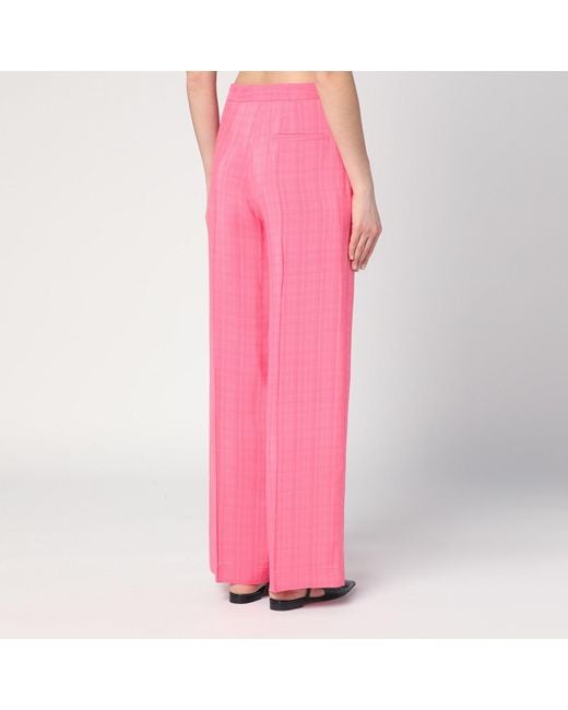 Semicouture Pink Viscose Marlee Trousers