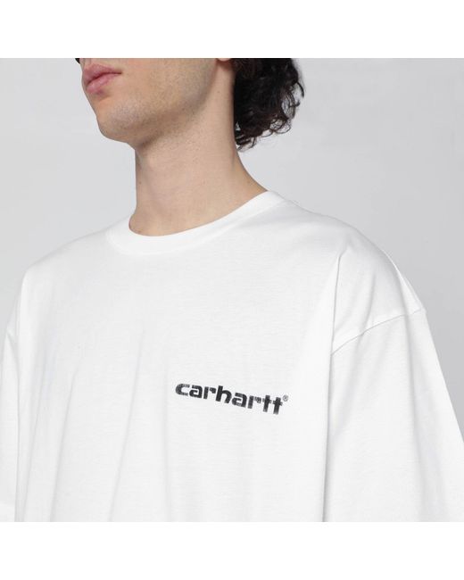 Carhartt White Cotton S/S Caps T-Shirt for men