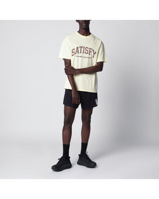 Satisfy White Light Mothtech T-Shirt With Perforations for men