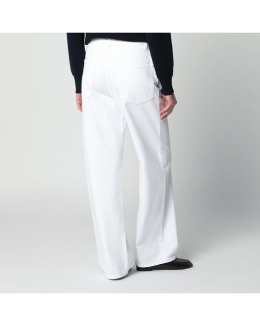 Rohe White Bruun Signature Baggy Jeans