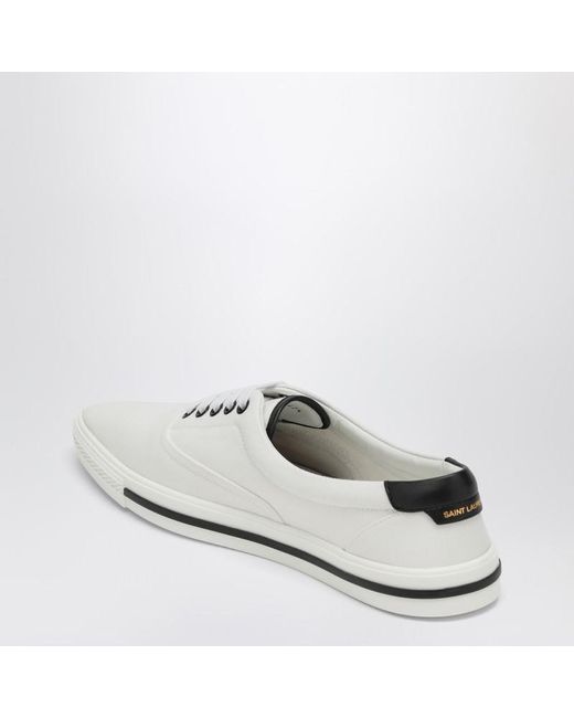 Saint Laurent White Club Low Canvas Trainer for men